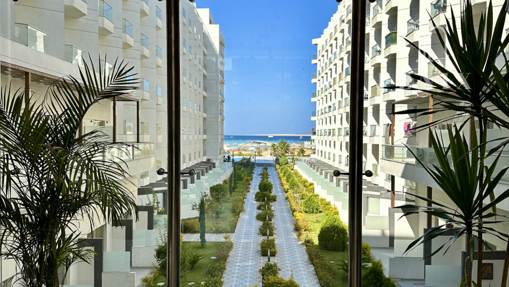 Zariadený 1-izbový apartmán s výhľadom na more v Scandic Resort Hurghada