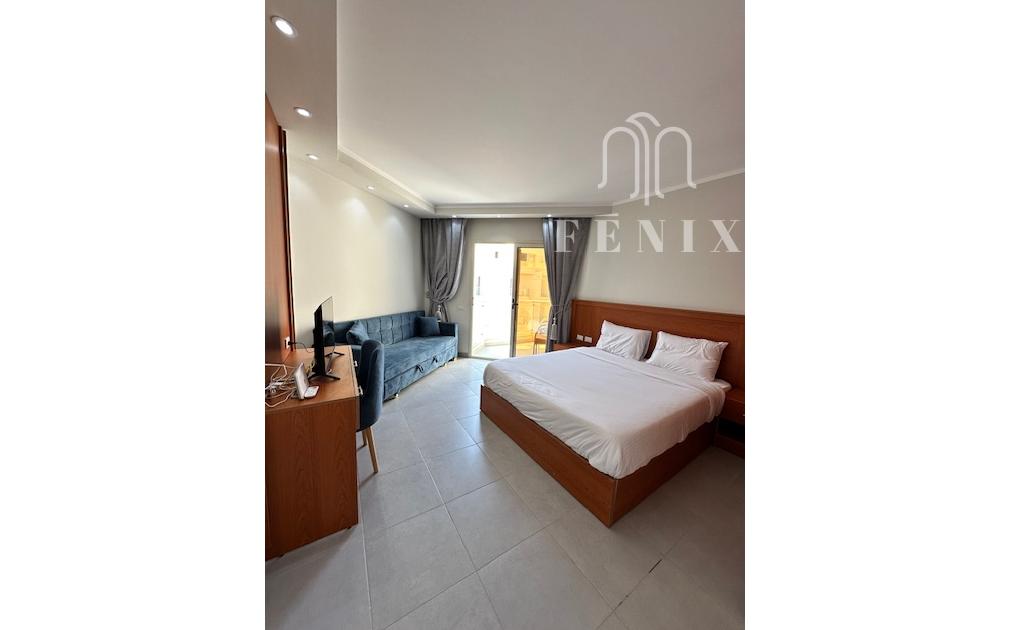 1-izbový, zariadený apartmán s výhľadom na more v Scandic Resort Hurghada