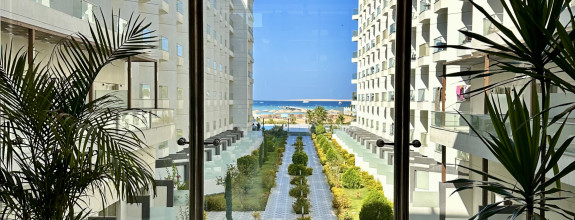 Zariadený 1-izbový apartmán s výhľadom na more v Scandic Resort Hurghada